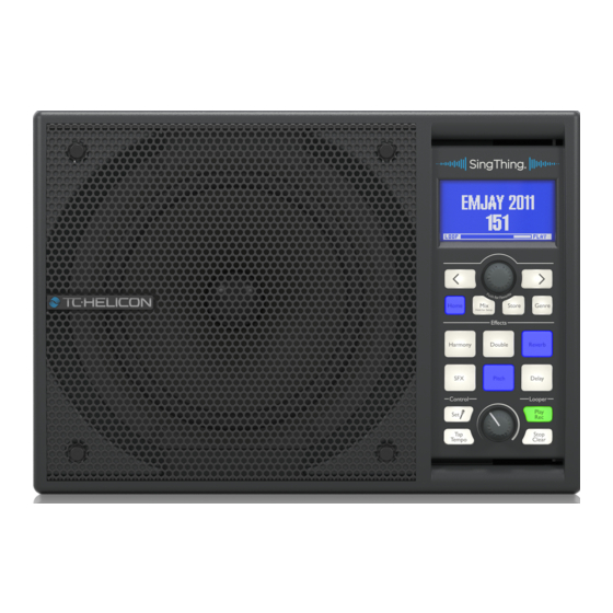 TC-Helicon SINGTHING User Manual