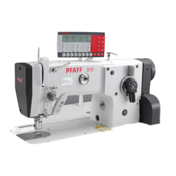Pfaff Industrial 918 U Instruction Manual