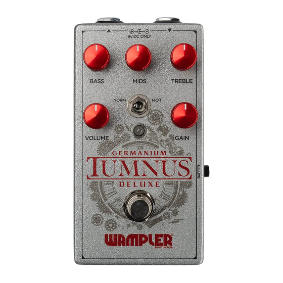 Wampler Germanium Tumnus Deluxe Quick Reference Manual