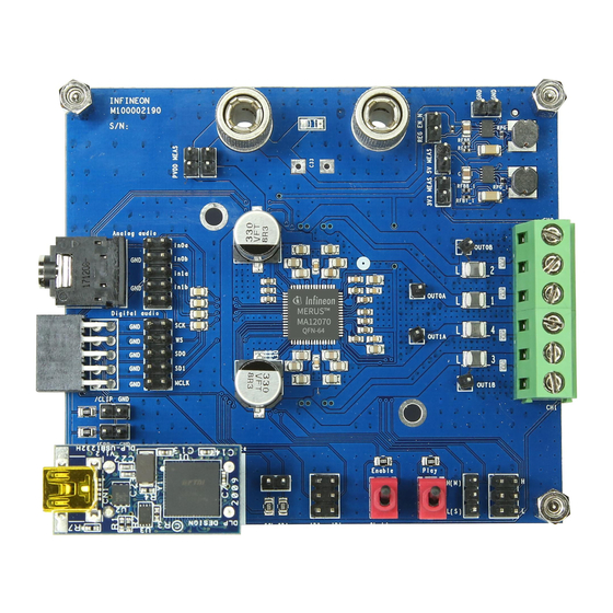 Infineon MERUS EVAL AUDIO MA12070 B Manuals