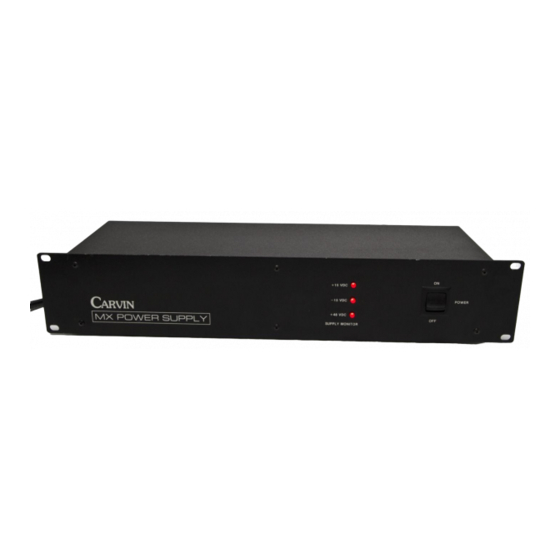 CARVIN MX2488 Operation Manual