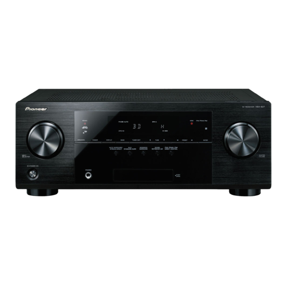 Pioneer VSX-827-K Audio Video Receiver Manuals