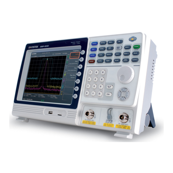 GW Instek GSP-930 Quick Start Manual