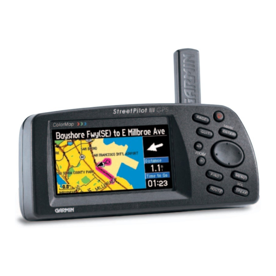 Garmin StreetPilot III Owner's Manual And Reference Manual