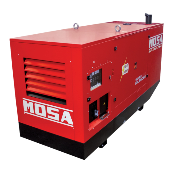 Mosa GE 165 FSX Use And Maintenance Manual