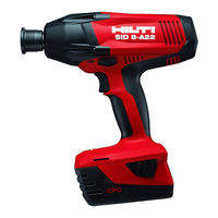Hilti SID 8-A18 Original Operating Instructions