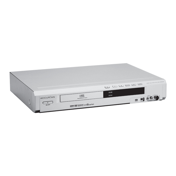 User Manuals: Accurian ADR-3223 DVD Recorder