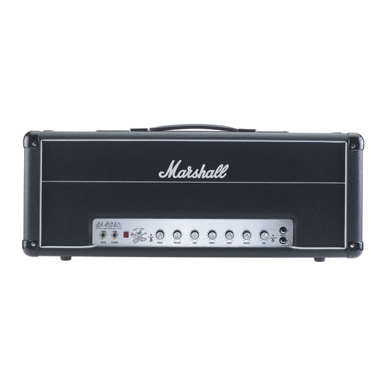 Marshall Amplification AFD100 Slash Signature Owner's Manual
