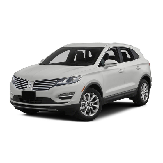 Lincoln MKC 2015 Quick Reference Manual