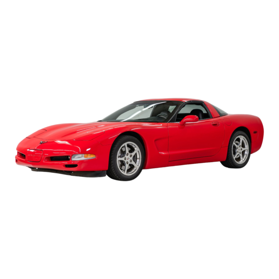 Chevrolet Corvette 2001 Owner's Manual