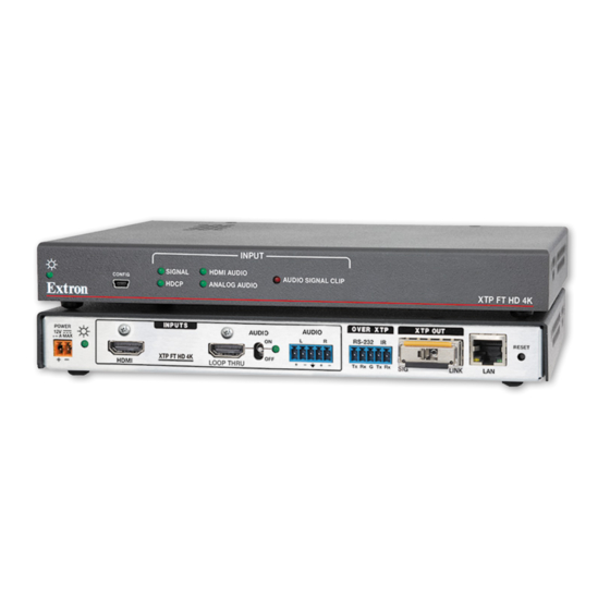Extron electronics XTP FT HD 4K Setup Manual