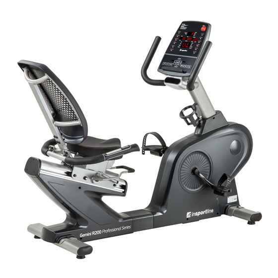 Insportline Gemini R200 Exercise Bike Manuals