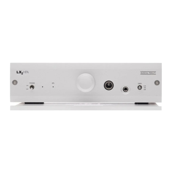 Musical Fidelity LX2-HPA Instruction Manual