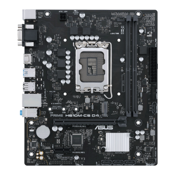 Asus PRIME H610M-CS D4 Manual