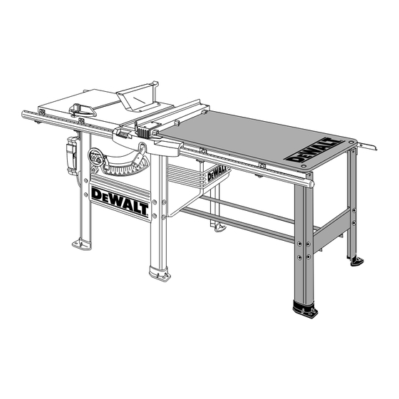 User Manuals: DeWalt DW7464 Table Fence System