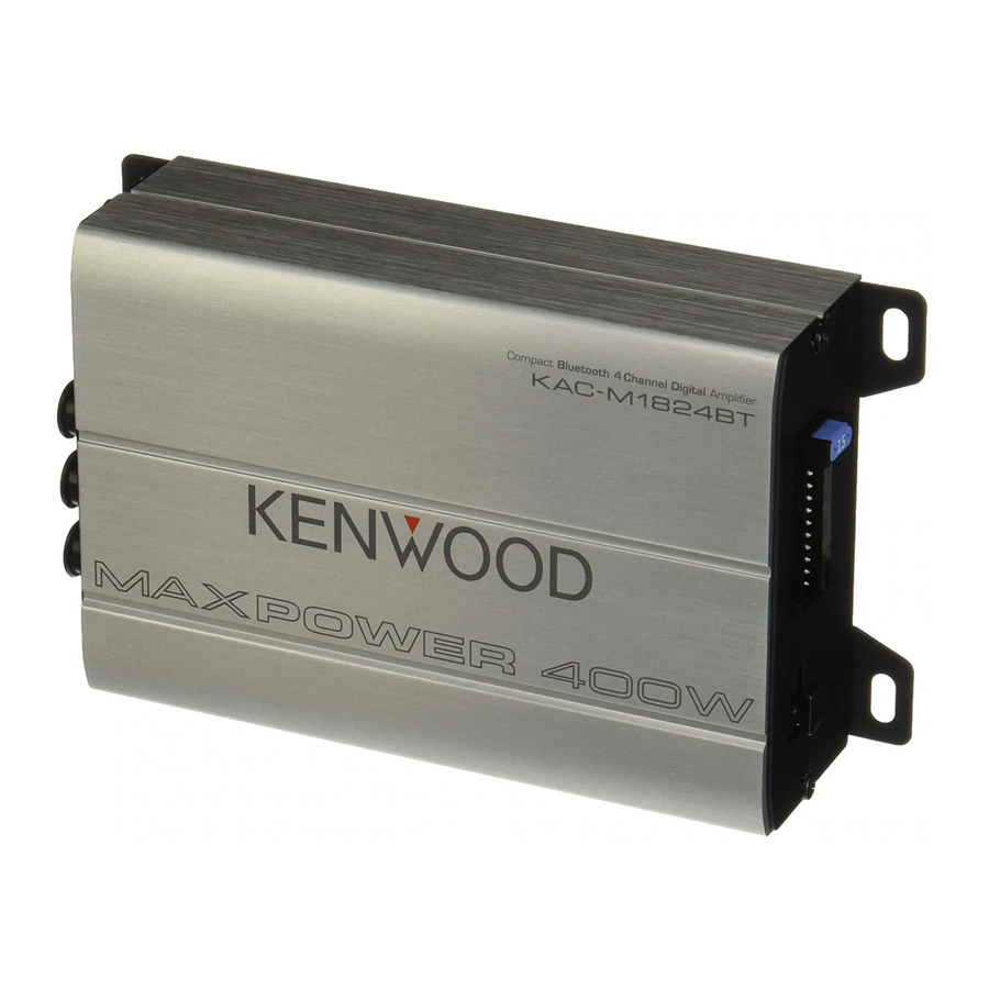 Kenwood KAC-M1824BT Instruction Manual