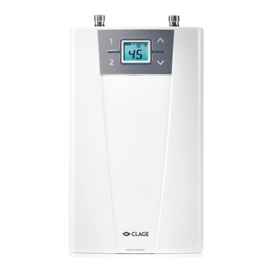 clage CEX-U ELECTRONIC MPS Installing Instructions For The Professional