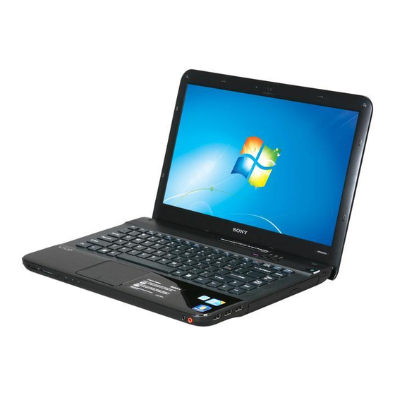 Sony VPCEA21FX/BI Quick Start Manual