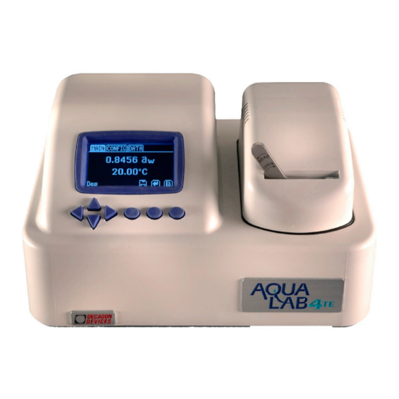 Decagon Devices AquaLab 4TE Operator's Manual