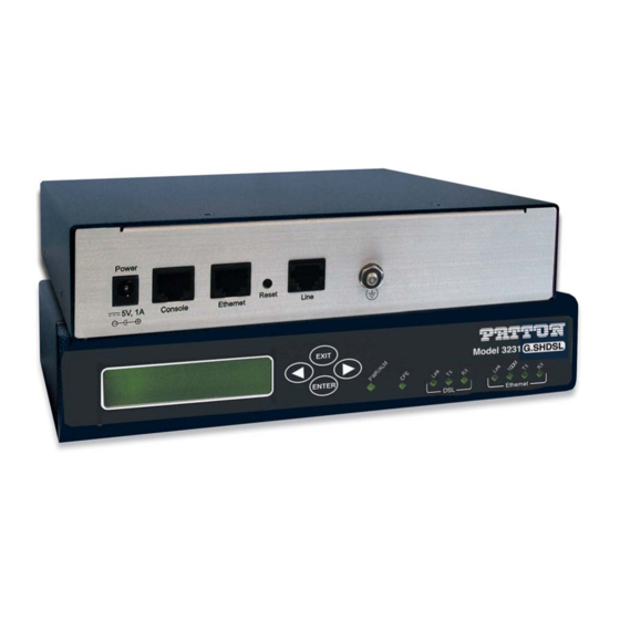 Patton electronics Industrial Ethernet Extender with LCD Interface 3231 Cli Reference Manual