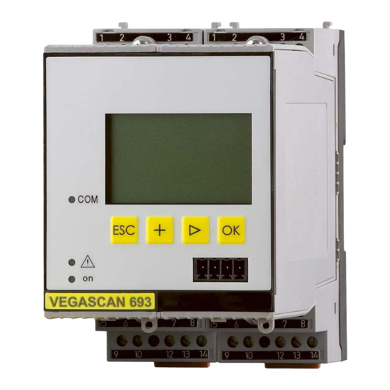 Vega VEGASCAN 693 Operating Instructions Manual