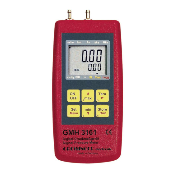 GREISINGER GMH 3161-01 Fine Manometer Manuals