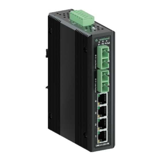Wienet IP SWITCH UMS 4-C-2SC-FM Installation Instructions