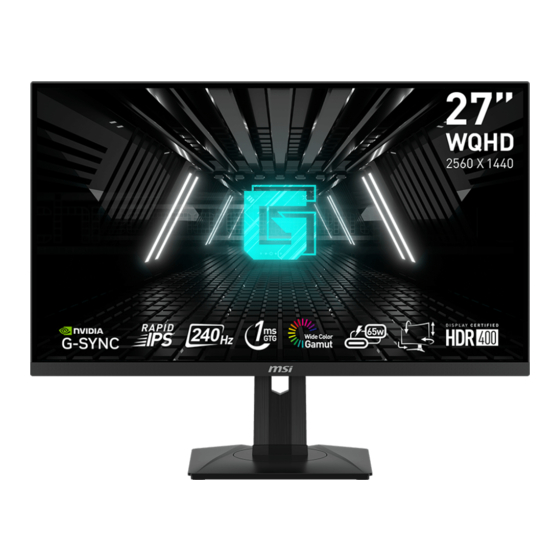 MSI G274QPX User Manual