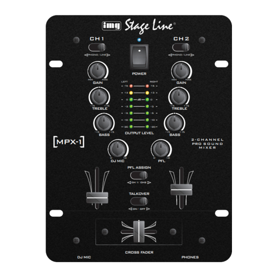 IMG STAGE LINE series MPX-1 Instruction Manual