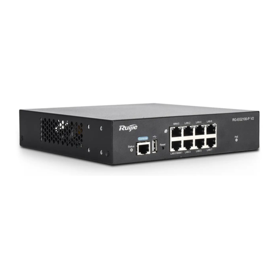Ruijie RG-EG2100-P V2 Hardware  Installation And Reference Manual