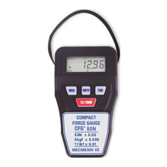 Mecmesin Compact Force Gauge Operating Manual