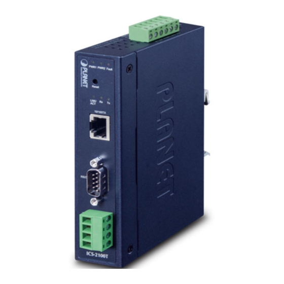 Planet Networking & Communication ICS-2Serie Manuals
