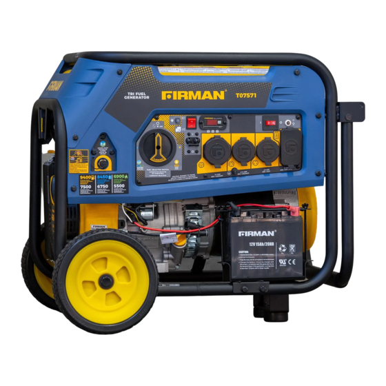 Firman T07571F Operator's Manual
