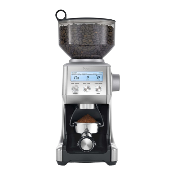 Sage Smart Grinder Pro Quick Start Manual