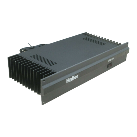Hafler PRO 1200 Installation & Operation Manual