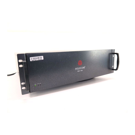 Polycom RMX 1000 Started Manual