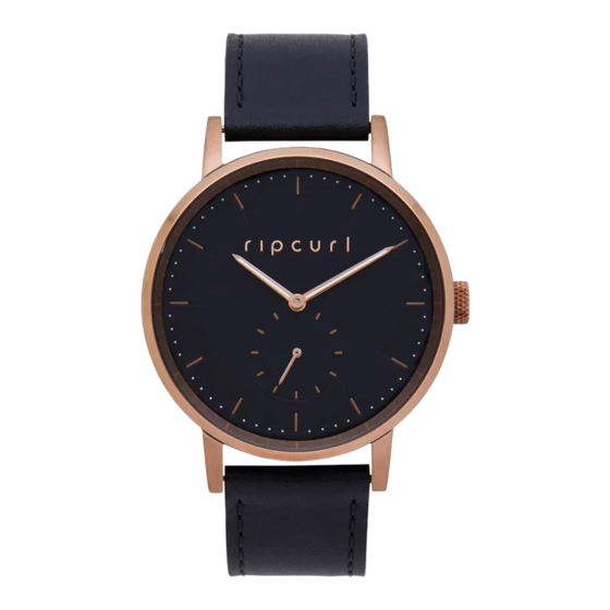 Rip curl FUNCTION. 3 HAND, SECONDS SUBDIAL Manual