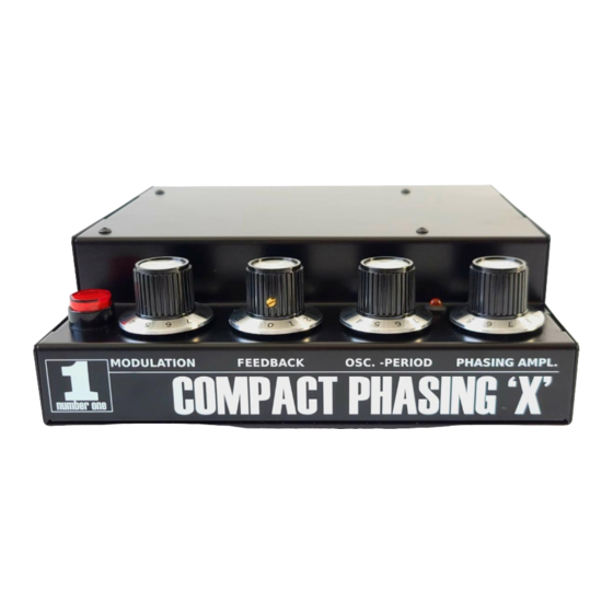 Van Daal Electronics Number One Compact Phasing X User Manual