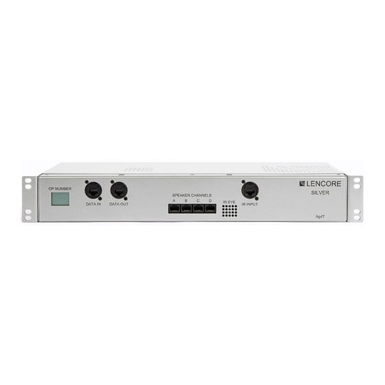 Lencore AG47 Operation Manual
