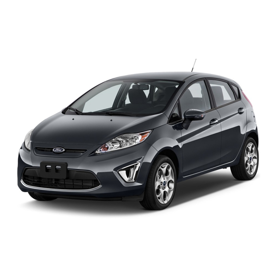 Ford Fiesta 2011 Quick Reference Manual