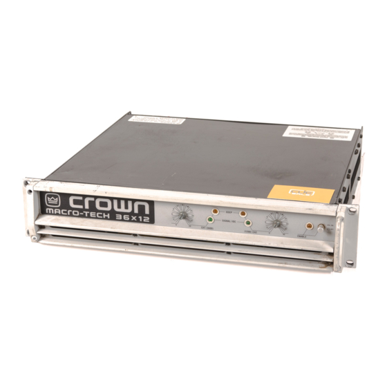 Crown Macro-Tech MA-36X12 Specifications