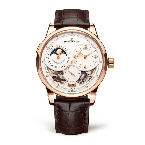 Jaeger-leCoultre DUOMETRE QUANTIEME LUNAIRE Manual