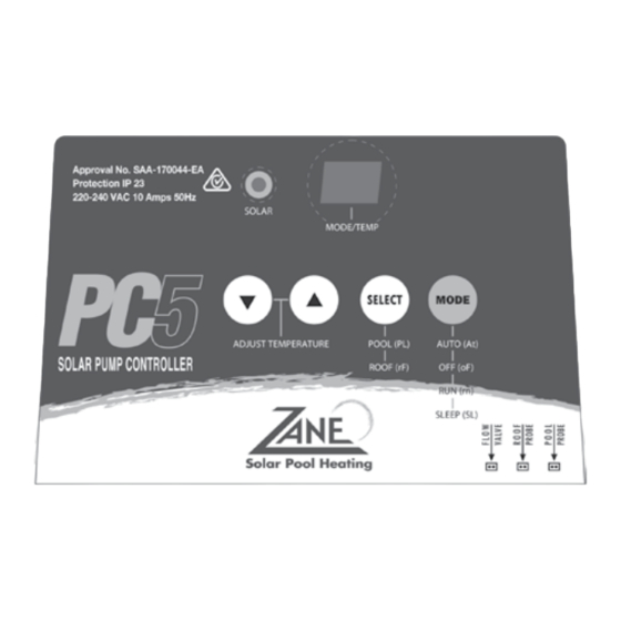 Waterco ZANE PC5 Owner's Manual