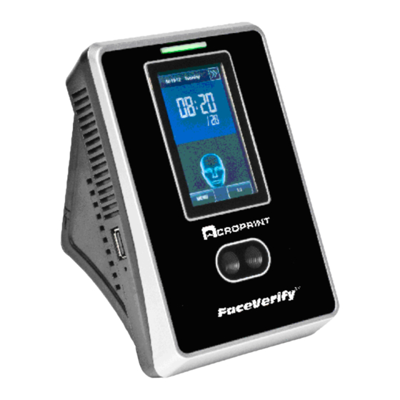 Acroprint FaceVerify TQ600F User Manual