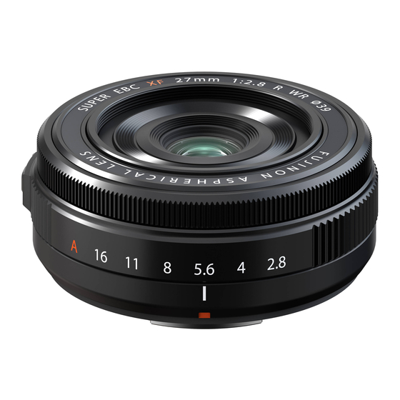FujiFilm XF27mmF2.8 Owner's Manual