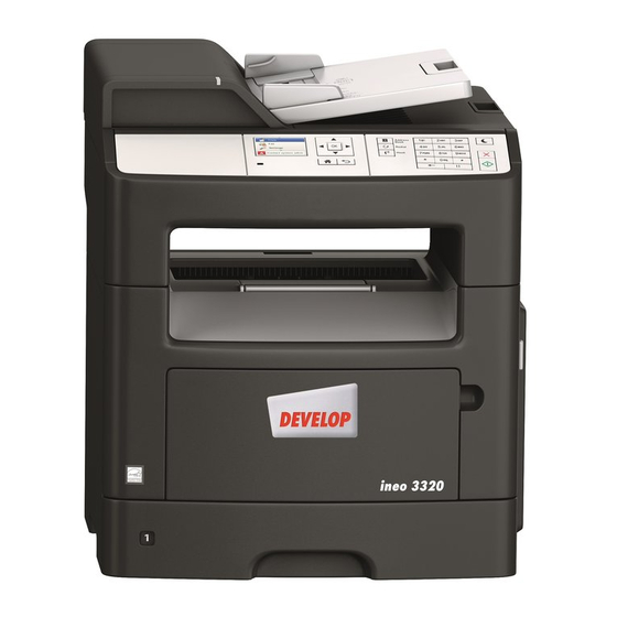 Develop ineo 3320 Quick Reference