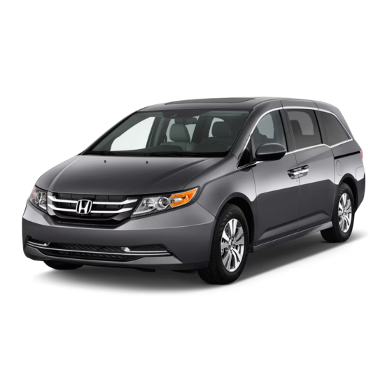 Honda 2014 Odyssey Reference Manual