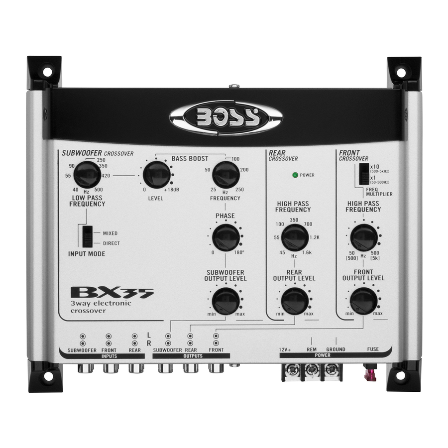 Boss Audio Systems BX35 Manual