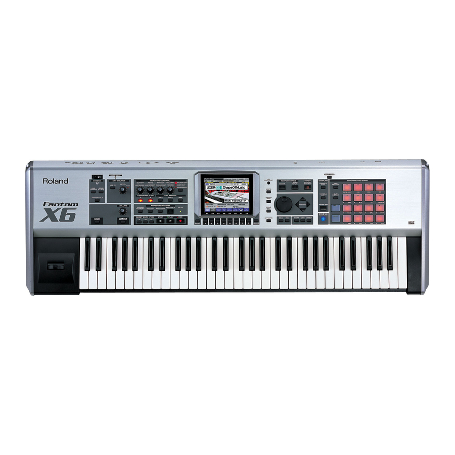 Roland Fantom-X7 Owner's Manual