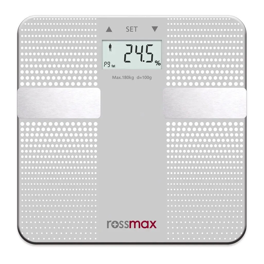 Rossmax WF260 Quick Manual